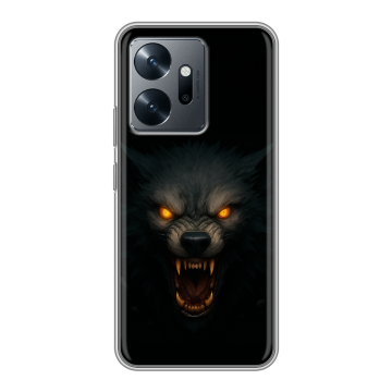 Силиконовый чехол на Infinix Zero 20 с принтом Волк