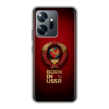 Силиконовый чехол на Infinix Zero 20 с принтом Флаг Герб СССР