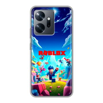 Силиконовый чехол на Infinix Zero 20 с принтом Roblox Роблокс