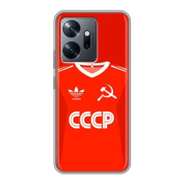 Силиконовый чехол на Infinix Zero 20 с принтом Флаг Герб СССР