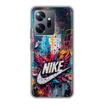 Силиконовый чехол на Infinix Zero 20 с принтом Nike Найк