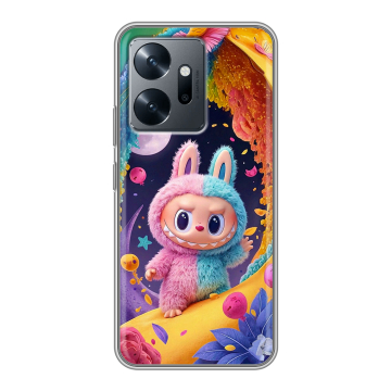 Силиконовый чехол на Infinix Zero 20 с принтом Labubu Лабубу