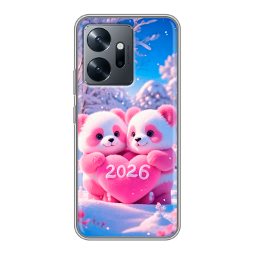 Силиконовый чехол на Infinix Zero 20 с принтом Новый год