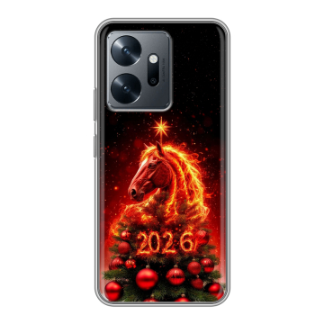 Силиконовый чехол на Infinix Zero 20 с принтом Новый год