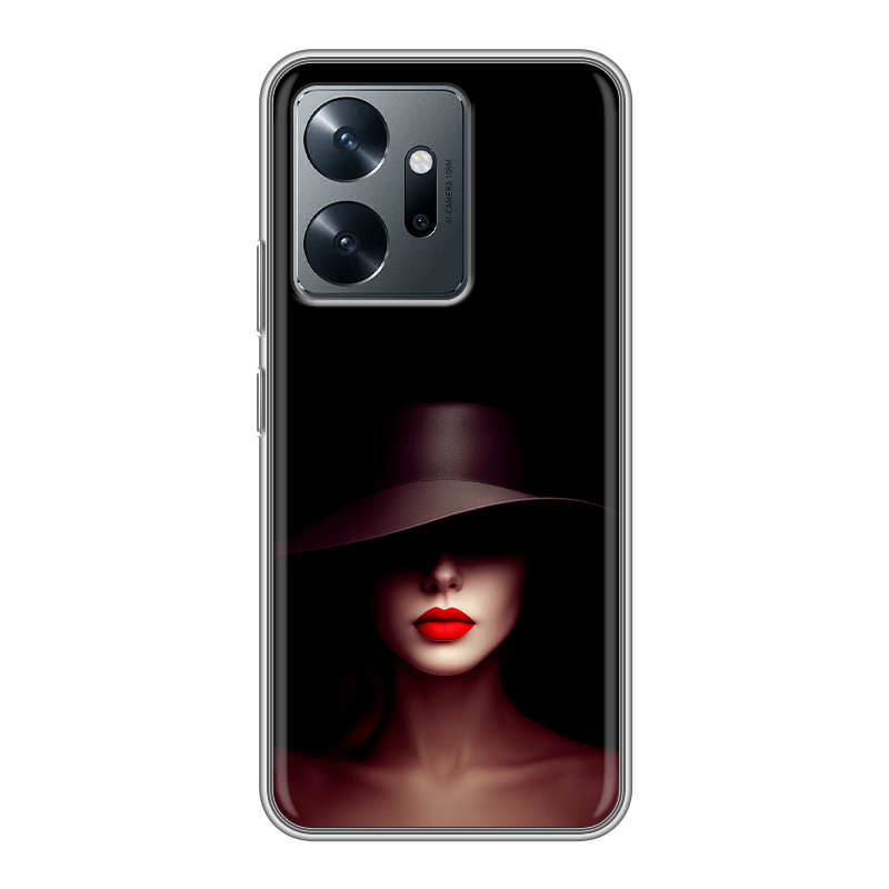 Силиконовый чехол на Infinix Zero 20 с принтом Девушка в шляпе Силиконовый чехол на Infinix Zero 20 с принтом Девушка в шляпе