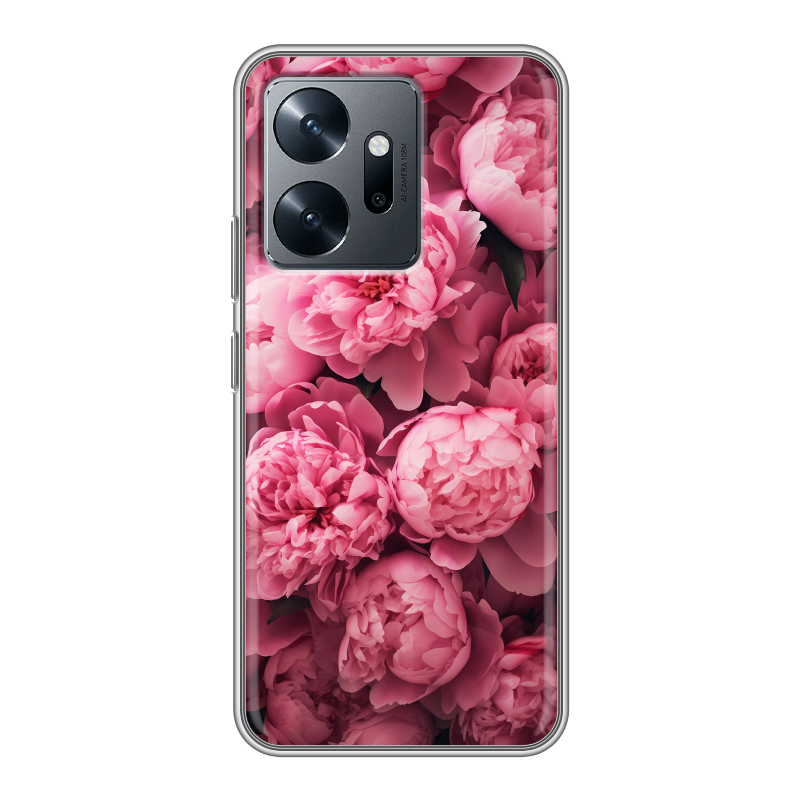 Силиконовый чехол на Infinix Zero 20 с принтом цветы пионы Силиконовый чехол на Infinix Zero 20 с принтом цветы пионы