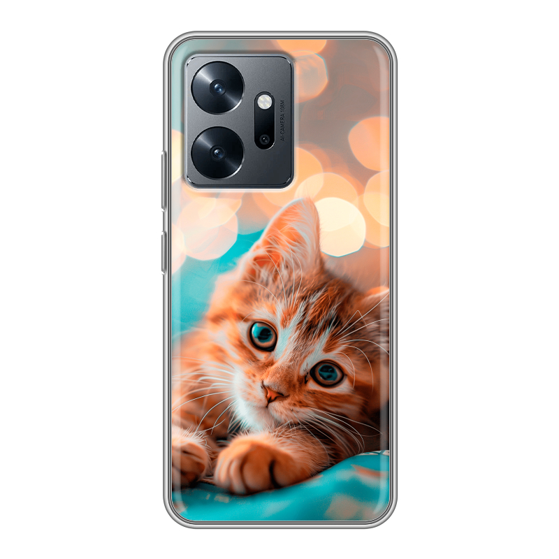 Силиконовый чехол на Infinix Zero 20 с принтом котик Силиконовый чехол на Infinix Zero 20 с принтом котик