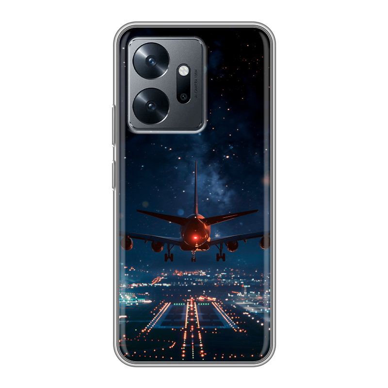 Силиконовый чехол на Infinix Zero 20 с принтом самолет Силиконовый чехол на Infinix Zero 20 с принтом самолет