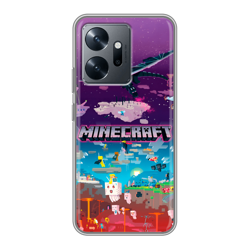 Силиконовый чехол на Infinix Zero 20 с принтом Майнкрафт Minecraft Силиконовый чехол на Infinix Zero 20 с принтом Майнкрафт Minecraft