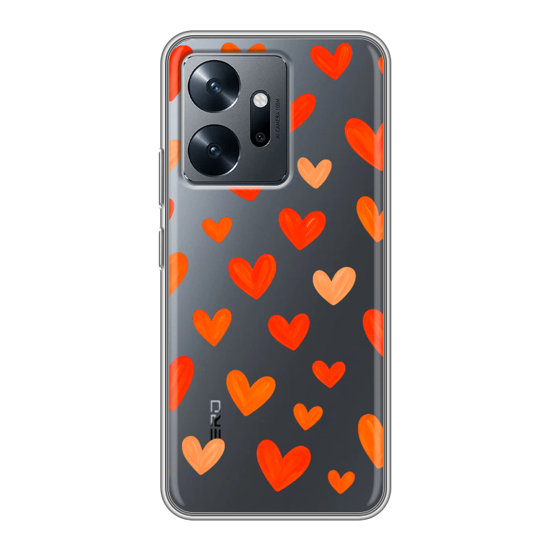Силиконовый чехол на Infinix Zero 20 с принтом Сердечки Силиконовый чехол на Infinix Zero 20 с принтом Сердечки