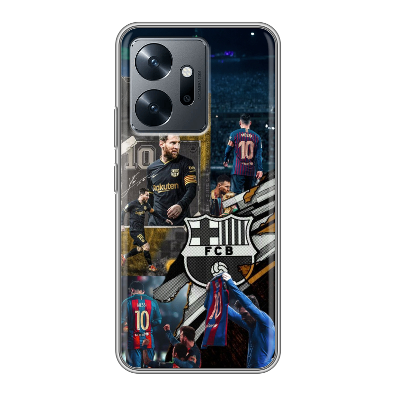 Силиконовый чехол на Infinix Zero 20 с принтом Messi Barcelona Силиконовый чехол на Infinix Zero 20 с принтом Messi Barcelona