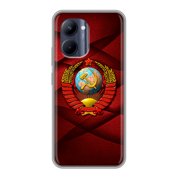 Силиконовый чехол на Realme C33 с принтом Герб СССР Силиконовый чехол на Realme C33 с принтом Герб СССР