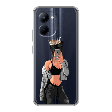 Силиконовый чехол на Realme C33 с принтом Женские принты Силиконовый чехол на Realme C33 с принтом Женские принты