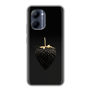 Силиконовый чехол на Realme C33 с принтом Черная клубника Силиконовый чехол на Realme C33 с принтом Черная клубника