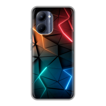 Силиконовый чехол на Realme C33 с принтом Абстракция неон Силиконовый чехол на Realme C33 с принтом Абстракция неон