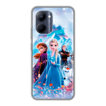 Силиконовый чехол на Realme C33 с принтом Холодное сердце Frozen