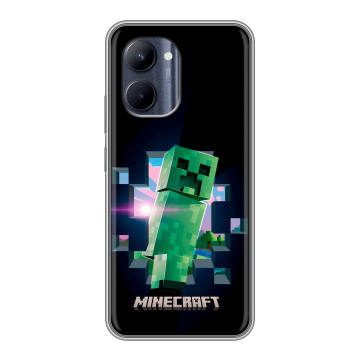 Силиконовый чехол на Realme C33 с принтом Майнкрафт Minecraft