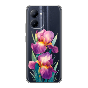 Силиконовый чехол на Realme C33 с принтом Цветы орхидеи Силиконовый чехол на Realme C33 с принтом Цветы орхидеи