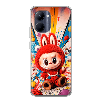 Силиконовый чехол на Realme C33 с принтом Labubu Лабубу