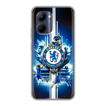 Силиконовый чехол на Realme C33 с принтом Chelsea Челси
