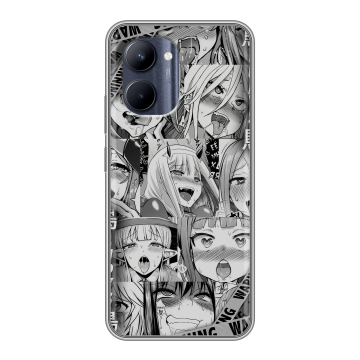 Силиконовый чехол на Realme C33 с принтом Ahegao Ахегао Аниме