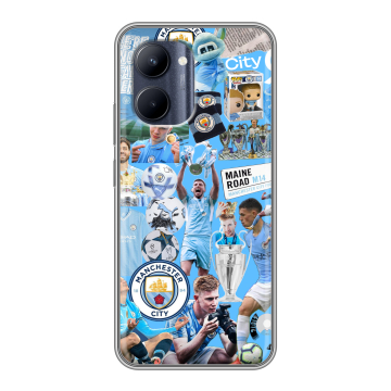Силиконовый чехол на Realme C33 с принтом Man City Манчестер Сити