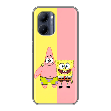 Силиконовый чехол на Realme C33 с принтом Спанч боб Спанчбоб