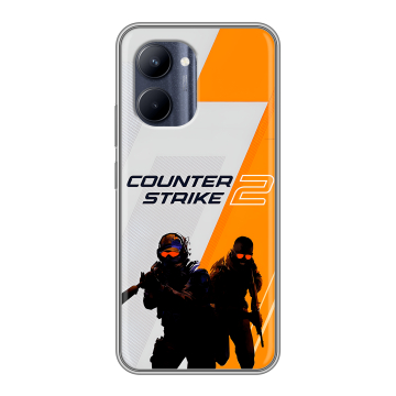 Силиконовый чехол на Realme C33 с принтом Counter Strike