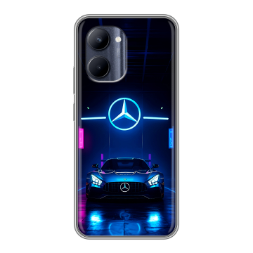Силиконовый чехол на Realme C33 с принтом Mercedes Мерседес