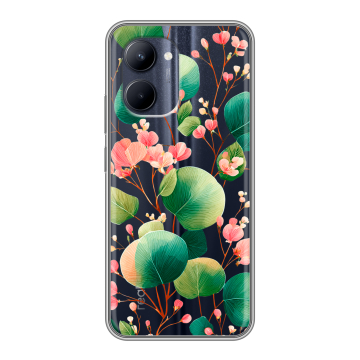 Силиконовый чехол на Realme C33 с принтом женский