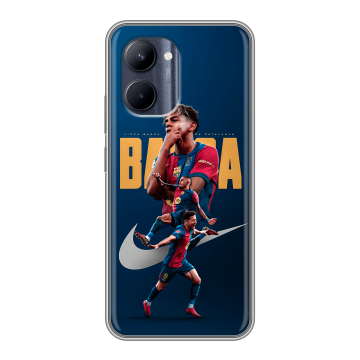 Силиконовый чехол на Realme C33 с принтом Барселона Barca Yamal 