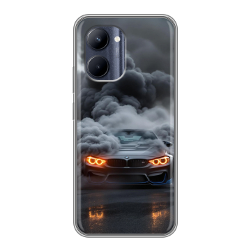 Силиконовый чехол на Realme C33 с принтом BMW БМВ