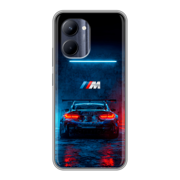Силиконовый чехол на Realme C33 с принтом BMW БМВ
