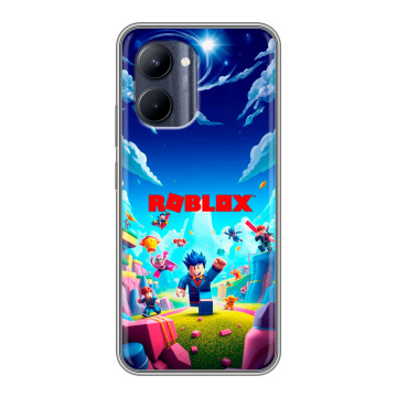 Силиконовый чехол на Realme C33 с принтом Roblox Роблокс Силиконовый чехол на Realme C33 с принтом Roblox Роблокс