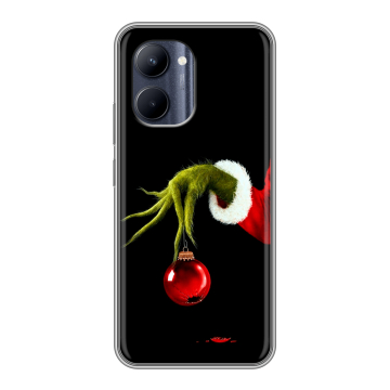 Силиконовый чехол на Realme C33 с принтом Новый год Гринч
