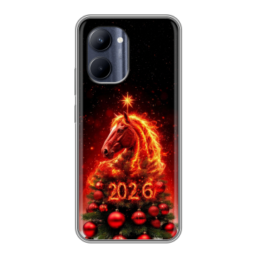 Силиконовый чехол на Realme C33 с принтом Новый год