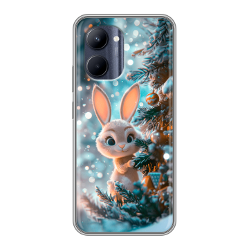 Силиконовый чехол на Realme C33 с принтом Новый год