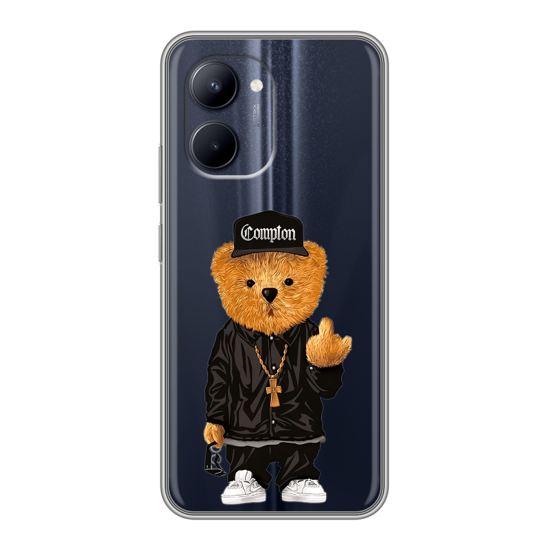 Силиконовый противоударный чехол на Realme C33 с принтом Плюшевый медведь Силиконовый противоударный чехол на Realme C33 с принтом Плюшевый медведь