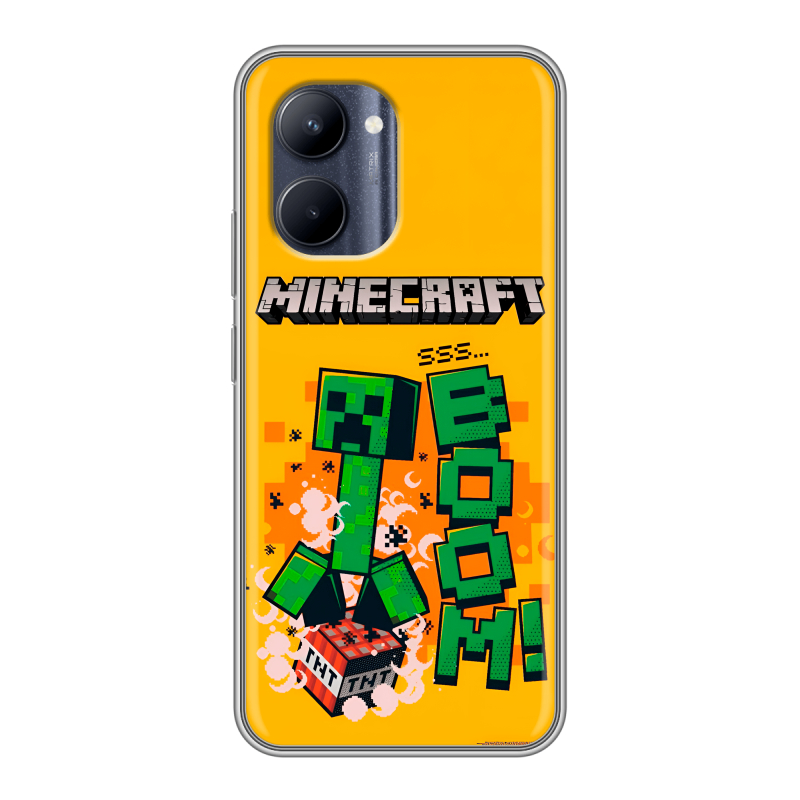 Силиконовый противоударный чехол на Realme C33 с принтом Майнкрафт Minecraft Силиконовый противоударный чехол на Realme C33 с принтом Майнкрафт Minecraft