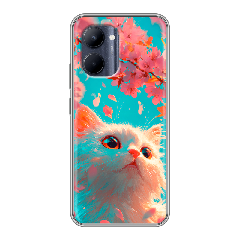 Силиконовый чехол на Realme C33 с принтом Красивый кот Силиконовый чехол на Realme C33 с принтом Красивый кот