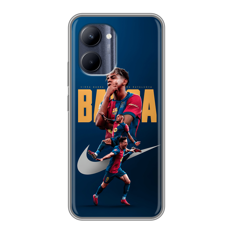 Силиконовый противоударный чехол на Realme C33 с принтом Барселона Barca Yamal Силиконовый противоударный чехол на Realme C33 с принтом Барселона Barca Yamal