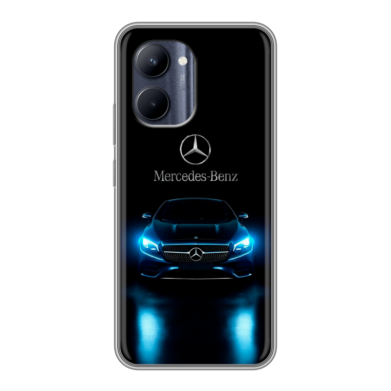 Силиконовый противоударный чехол на Realme C33 с принтом Mercedes Мерседес Силиконовый противоударный чехол на Realme C33 с принтом Mercedes Мерседес