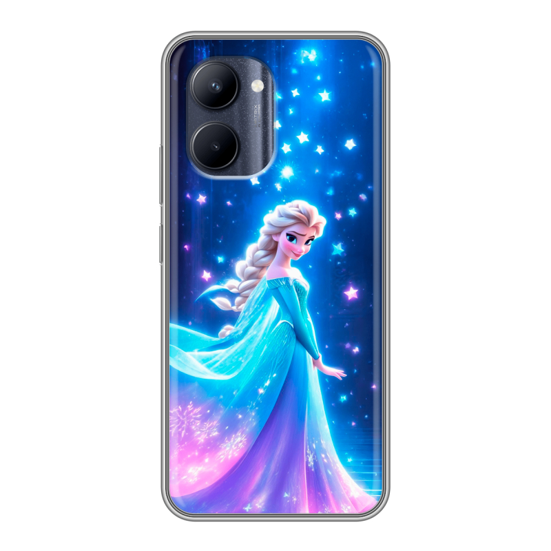 Силиконовый чехол на Realme C33 с принтом Холодное сердце Frozen Силиконовый чехол на Realme C33 с принтом Холодное сердце Frozen
