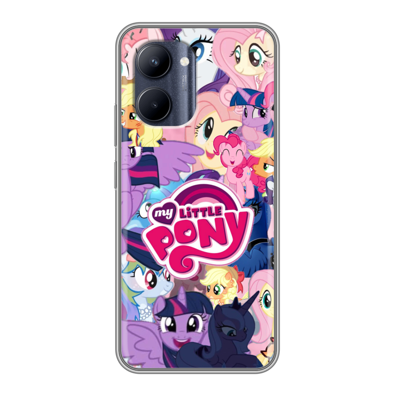 Силиконовый противоударный чехол на Realme C33 с принтом My little pony Дружба чудо Силиконовый противоударный чехол на Realme C33 с принтом My little pony Дружба чудо