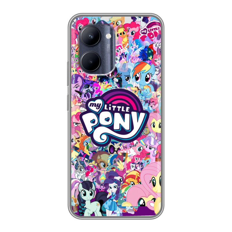 Силиконовый противоударный чехол на Realme C33 с принтом My little pony Дружба чудо Силиконовый противоударный чехол на Realme C33 с принтом My little pony Дружба чудо