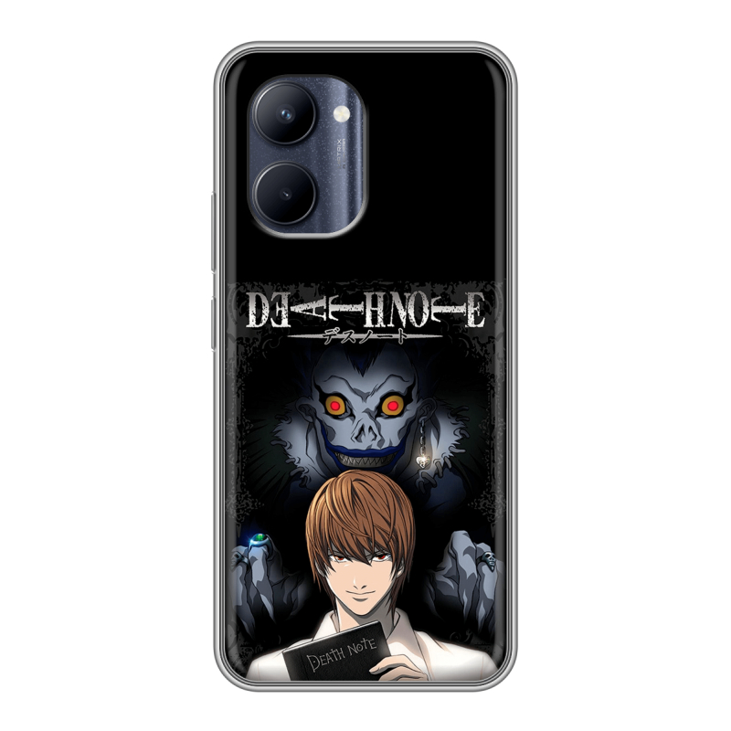 Силиконовый противоударный чехол на Realme C33 с принтом Death note Тетрадь смерти Силиконовый противоударный чехол на Realme C33 с принтом Death note Тетрадь смерти