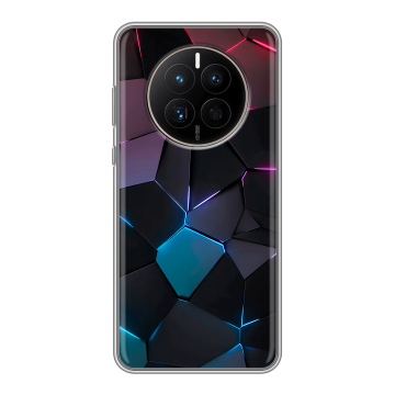 Силиконовый чехол на Huawei Mate 50 с принтом Геометрия неона Силиконовый чехол на Huawei Mate 50 с принтом Геометрия неона
