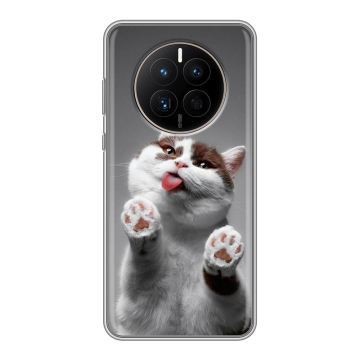 Силиконовый чехол на Huawei Mate 50 с принтом Коты Силиконовый чехол на Huawei Mate 50 с принтом Коты