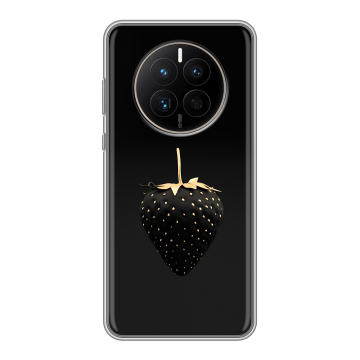 Силиконовый чехол на Huawei Mate 50 с принтом Черная клубника Силиконовый чехол на Huawei Mate 50 с принтом Черная клубника