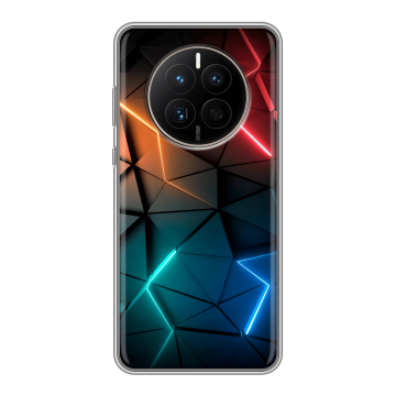 Силиконовый чехол на Huawei Mate 50 с принтом Абстракция неон Силиконовый чехол на Huawei Mate 50 с принтом Абстракция неон